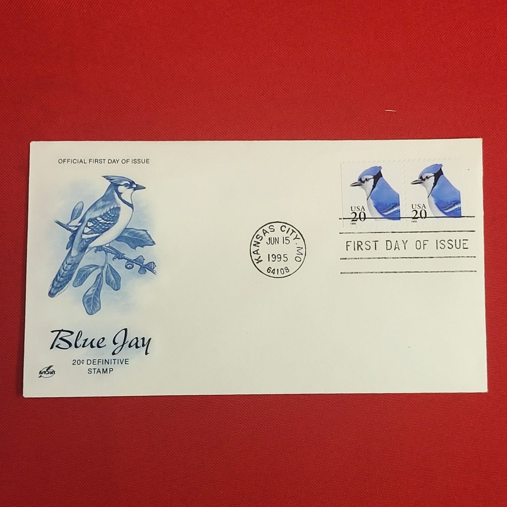 First Day of Issue Blue Jay Stamp Cache Envelope