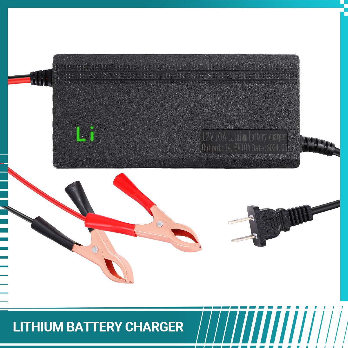 14.6V 10-Amp Smart Fast Charger For 12V Lithium Iron Phosphate (LiFePO4) Battery