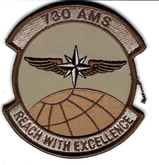 PATCH USAF 730TH AIR MOBILITY SQUADRON   DESERT      B10-10