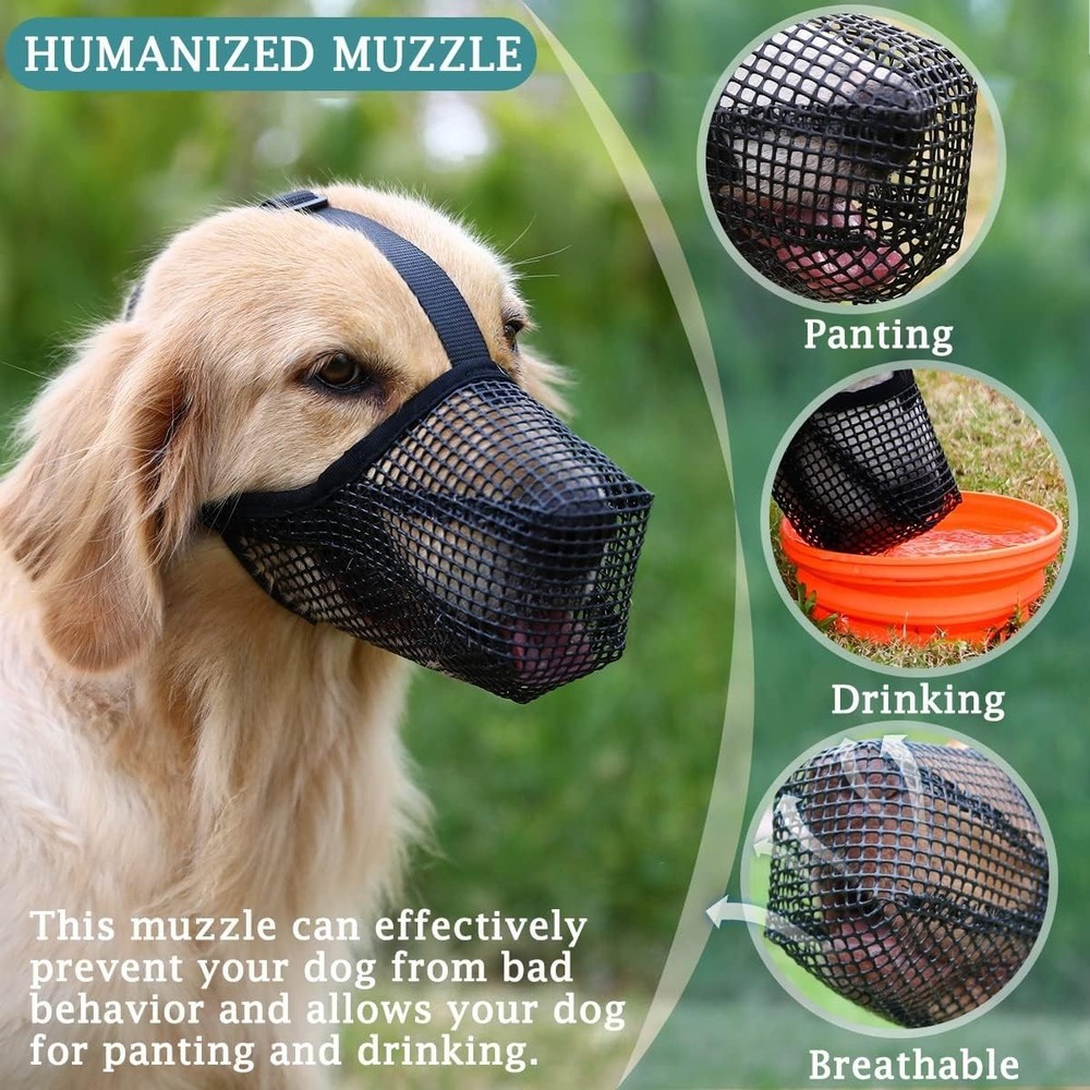 Lightweight Mesh Dog Muzzle for Medium-Sized Dogs - Perfect for Socialization