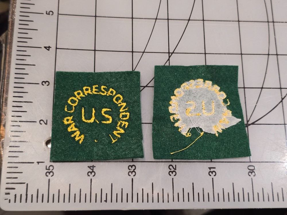 Reproduction WW2 US War Correspondent Patch 4417