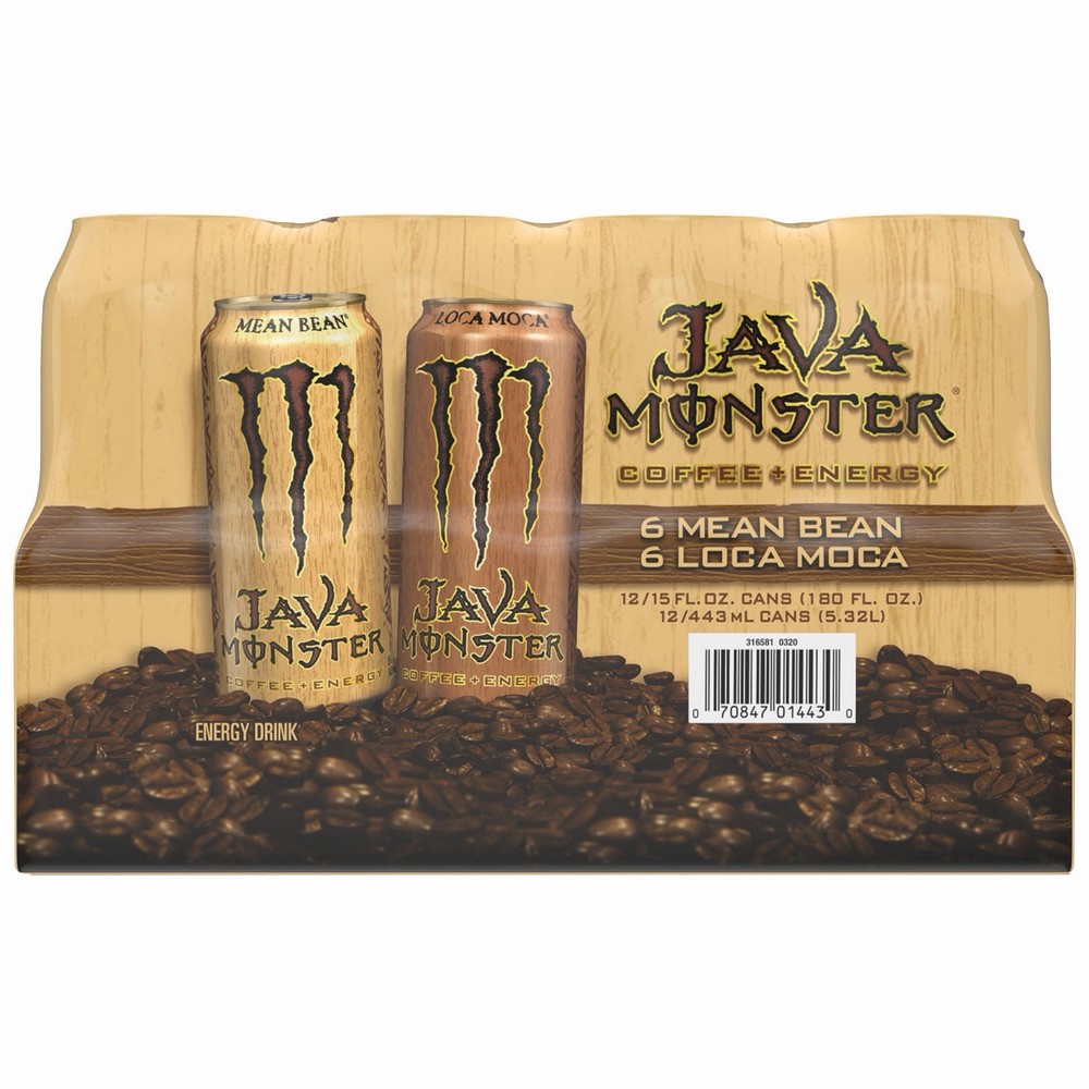 15 oz CANS 36 Pack MONSTER JAVA VARIETY PACK ENERGY DRINK