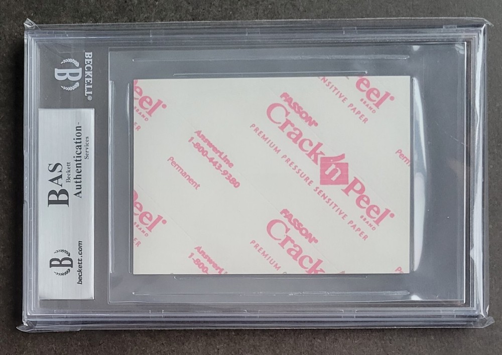 CLIVE DAVIS SIGNED BOOKPLATE BECKETT BAS COA SLABBED PRDUCER AUTOGRAPHED RARE