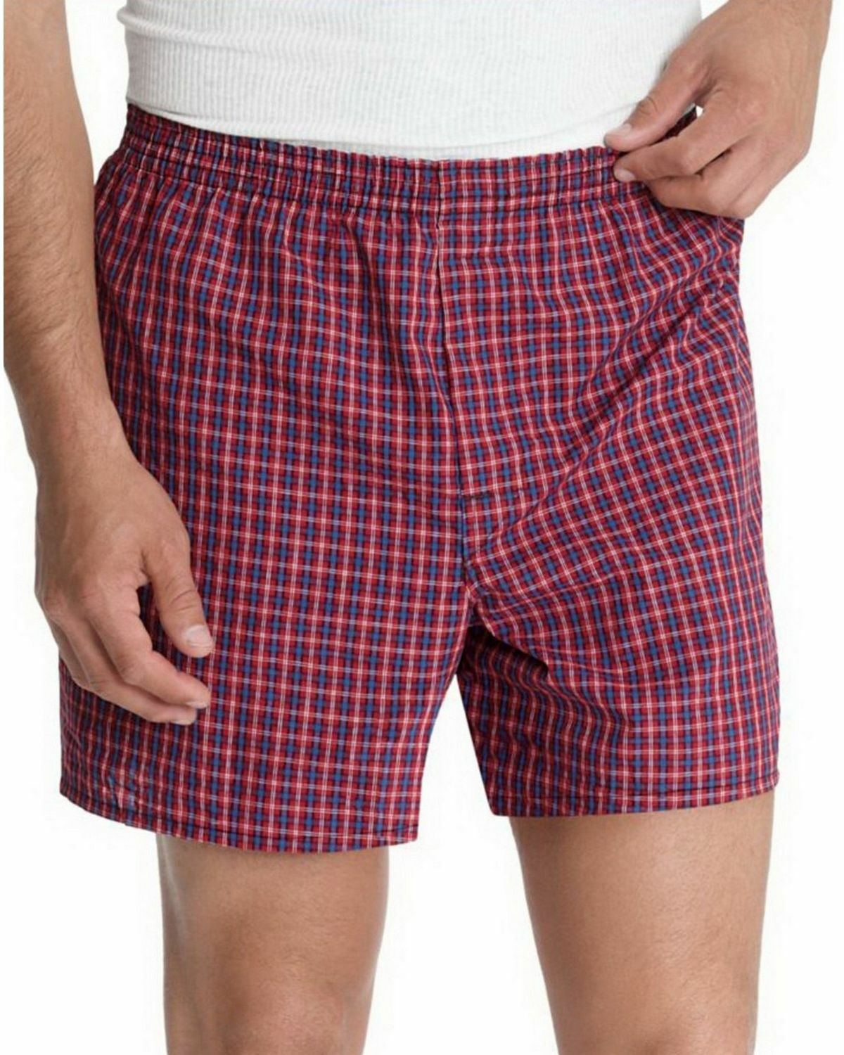 3-12 Pack Mens Boxer Briefs Shorts Trunk Plaid Underwear Cotton Size M-2XL