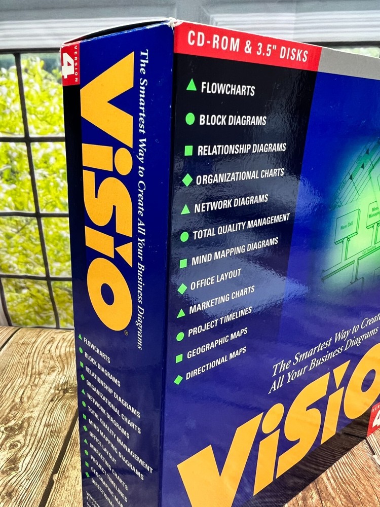 Visio CD Rom & 3.5" Disks Version 4 Windows 95 and 3.1 Compatible