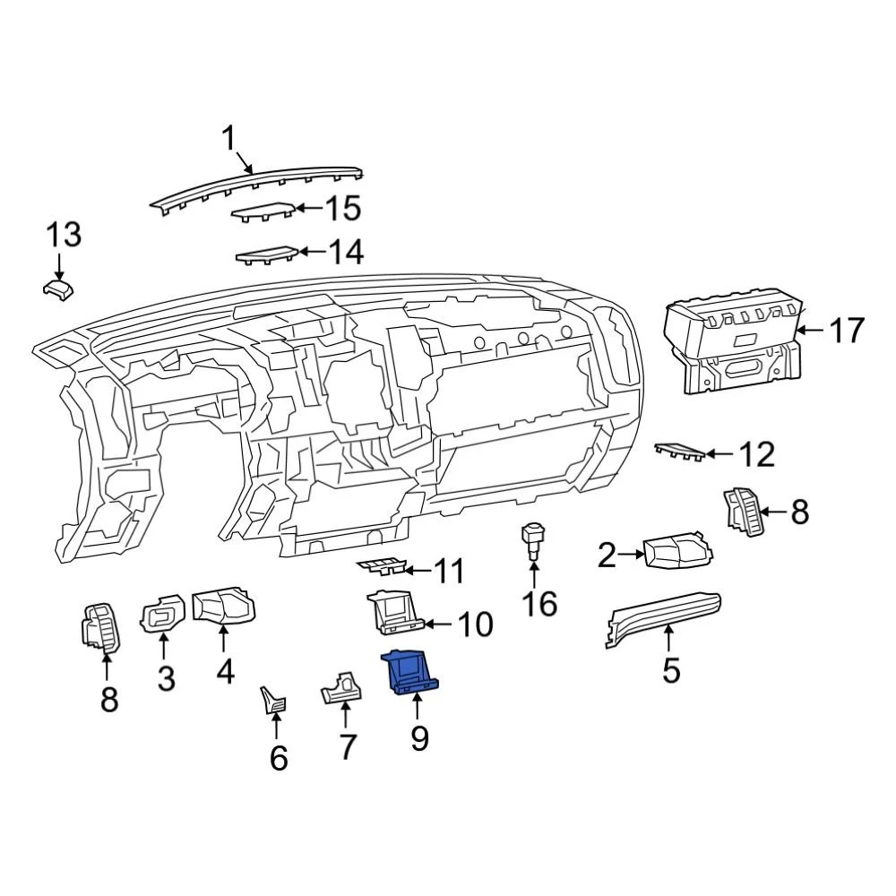 Ram 68354582AA GPS Navigation System Bracket