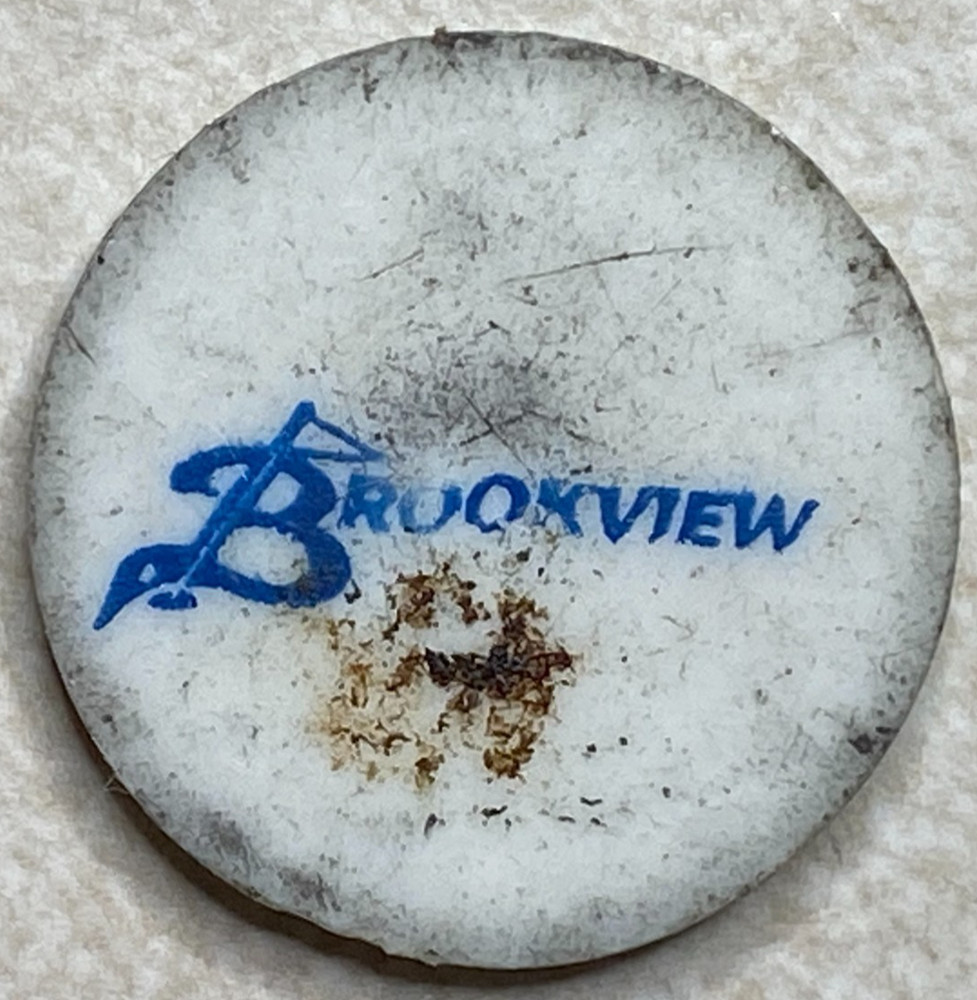 Plastic Brookview Golf Ball Marker Token T8441