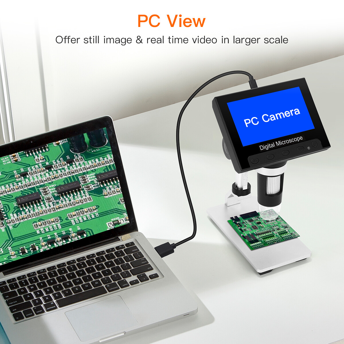 Microscope LCD Digital Coin Microscope 1000x Coin Magnifier 8 Adjustable Lights