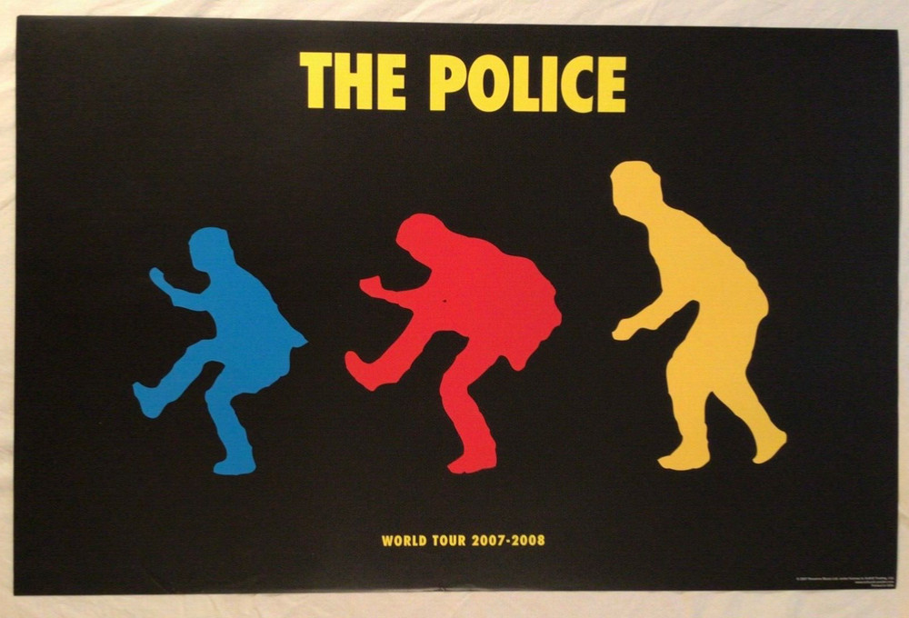 The Police World Tour 2007-2008 Poster Tour Merch Sting