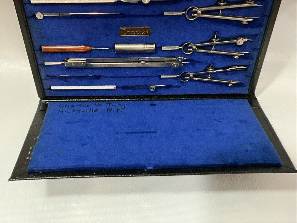 Vintage Charvoz Drafting Kit Precision Tools With Case