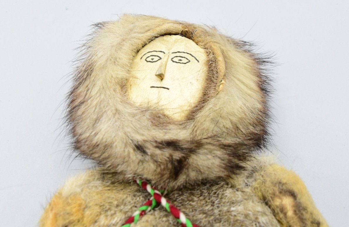 Inuit Fur Coated Antique Doll 19th Century