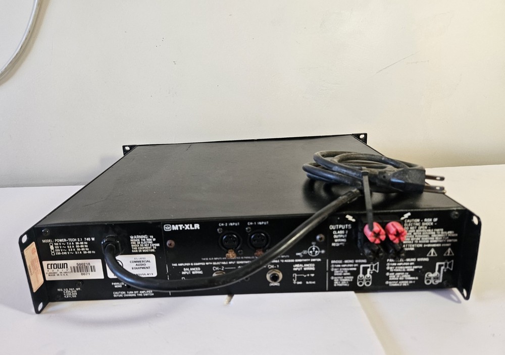 Crown PowerTech Two.one 2.1 Professional Power Amplifier