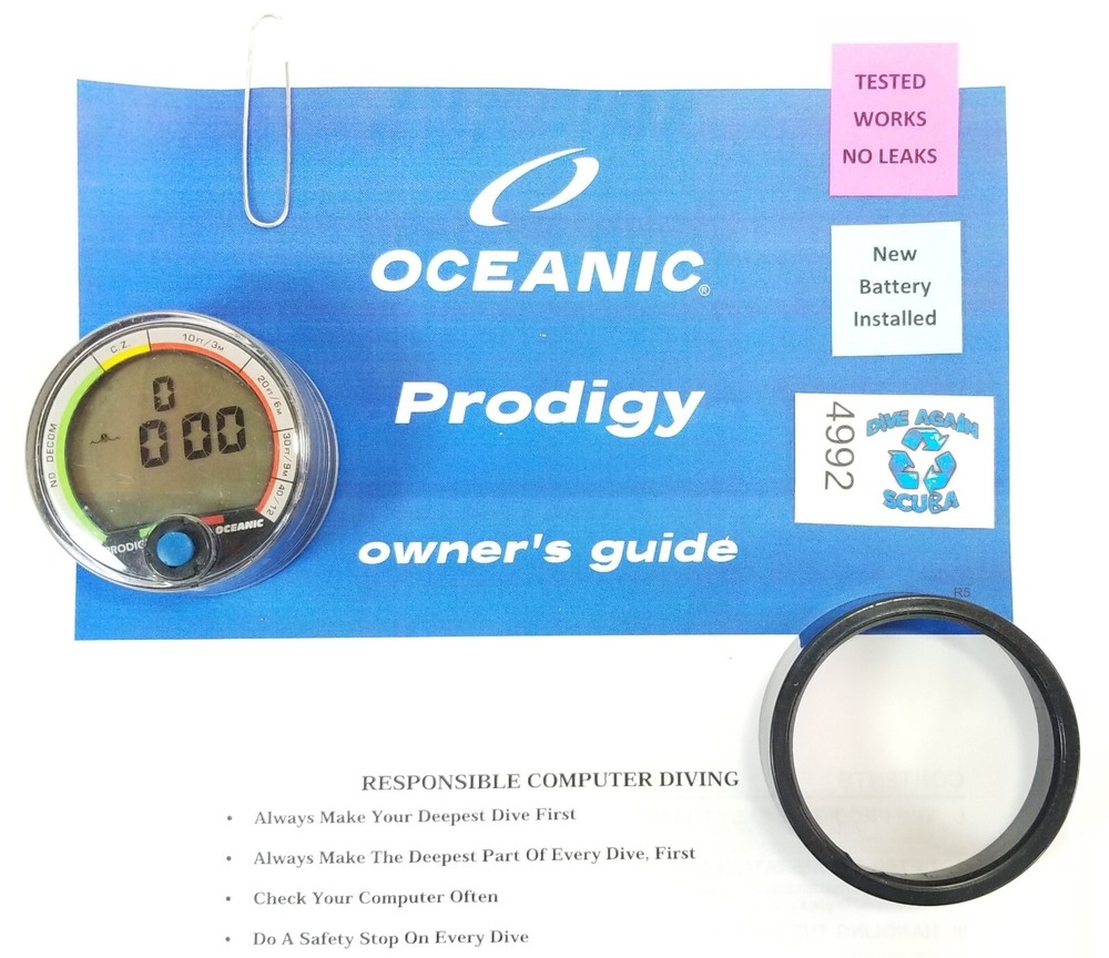 Oceanic Prodigy Scuba Dive Computer Puck Module with Manual                #4992
