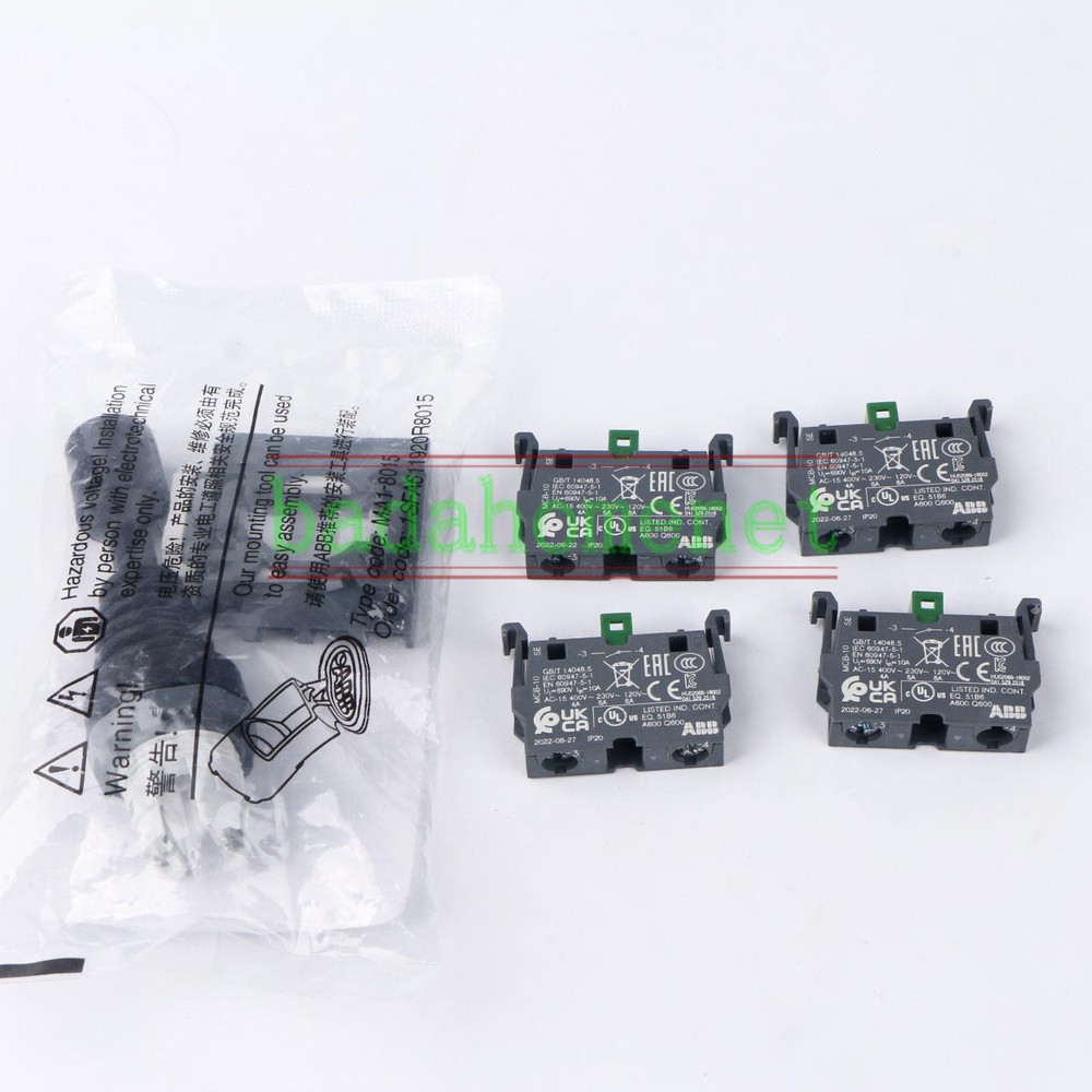 1x ABB Control Joystick Switch MJS6-40B with 4 MCB-10 Contacts Reset Type