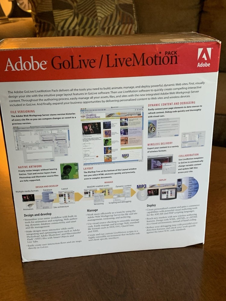 Adobe GoLive 6.0 & Live Motion 2.0 FULL VERSION For MAC NO SUBSCRIPTION!