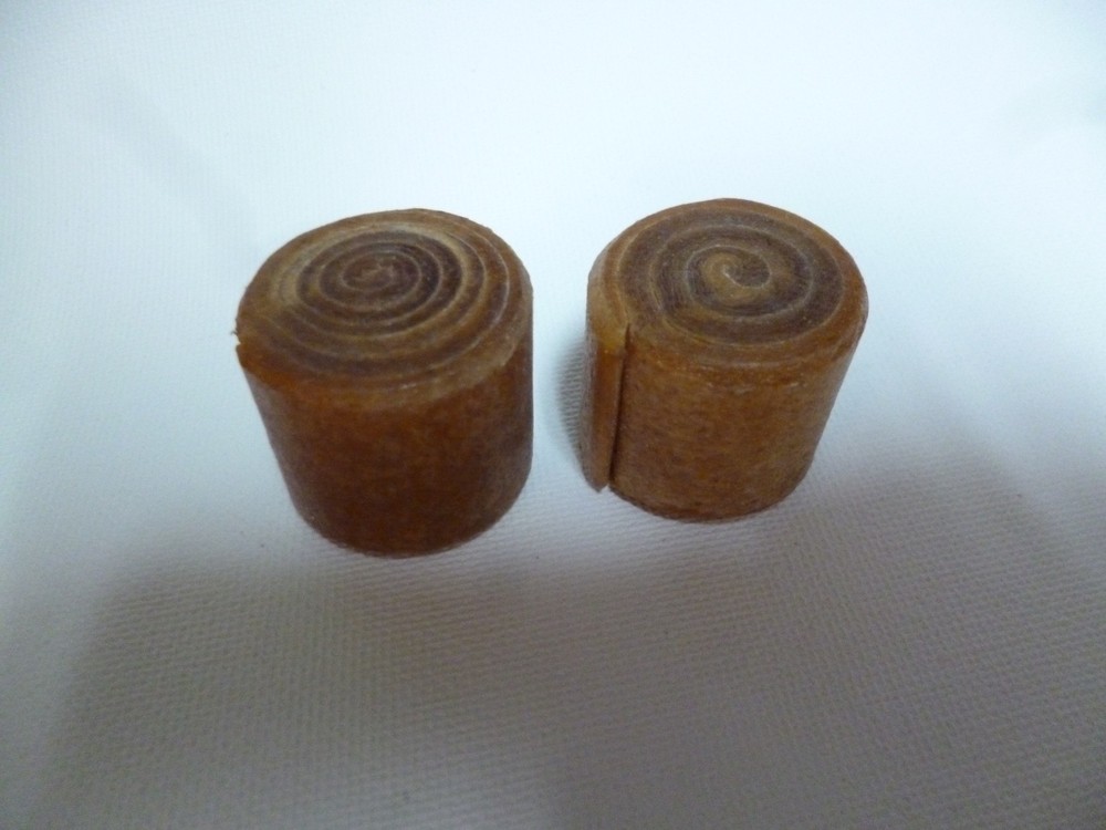 SPLIT HEAD MALLET HAMMER RAWHIDE REPLACEMENT FACE SMALL HEAD 1" TWO PCS.