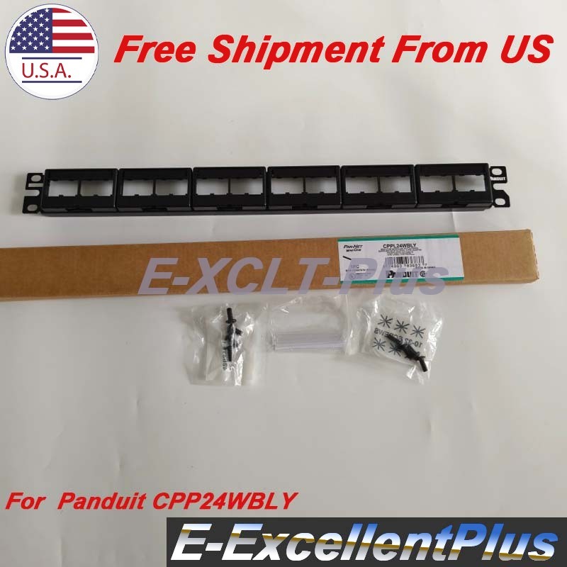 New For Panduit Mini-com CPP24WBLY Modular Patch Panel Suitable CAT6, 5E 24 port