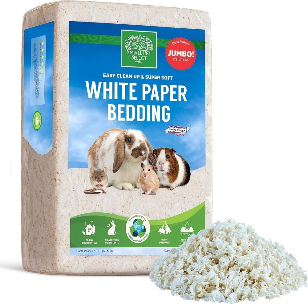 Clean, Comfortable 178L Paper Bedding for Small Pets - Odor Control & Absorbency