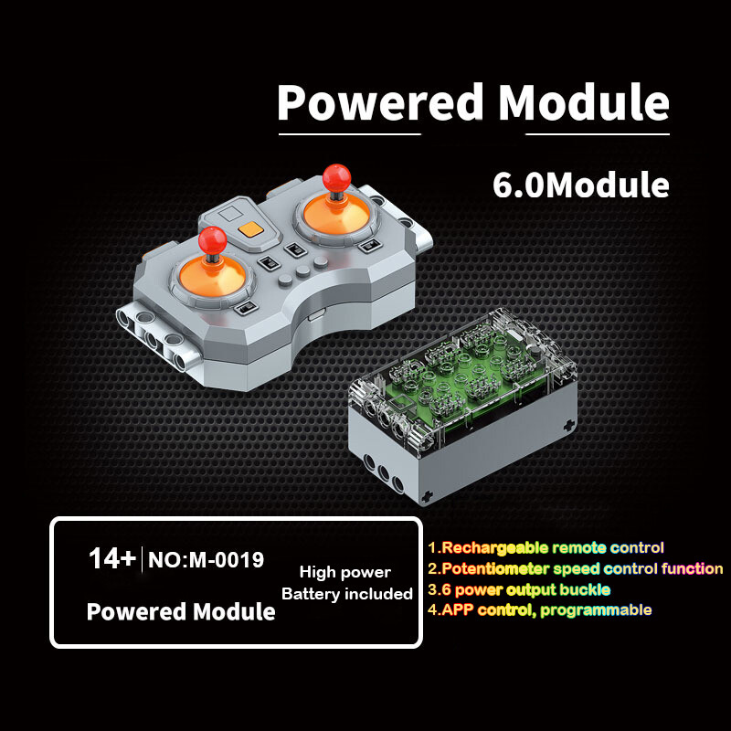 Moc Building Block Power Module M0019 Programmable 6CH APP Remote Controller