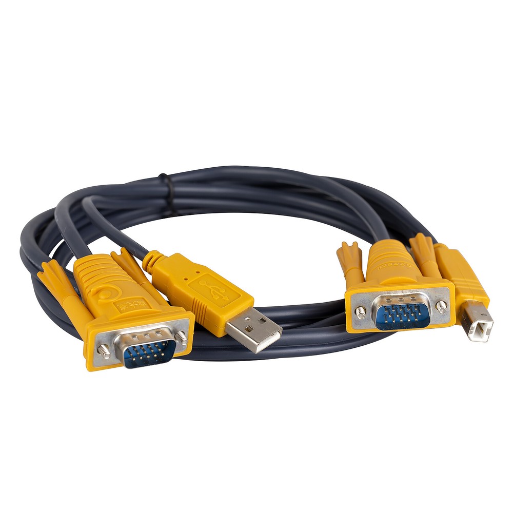 KVM Switch Cable USB VGA Combo Wire PC Laptop Video Printer Scanner Cord 5ft
