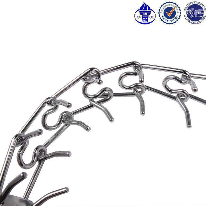 Dog Training Chrome Plated Prong Collar With Quick And Secure Connector