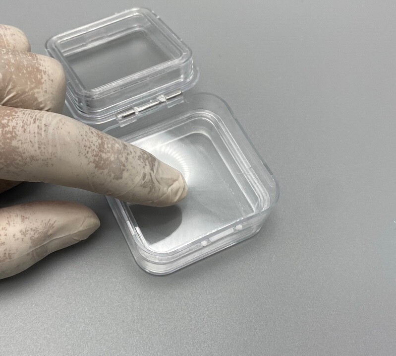 Denture False Teeth Membrane Case Container Hinged Display Box Jewelry Retainer