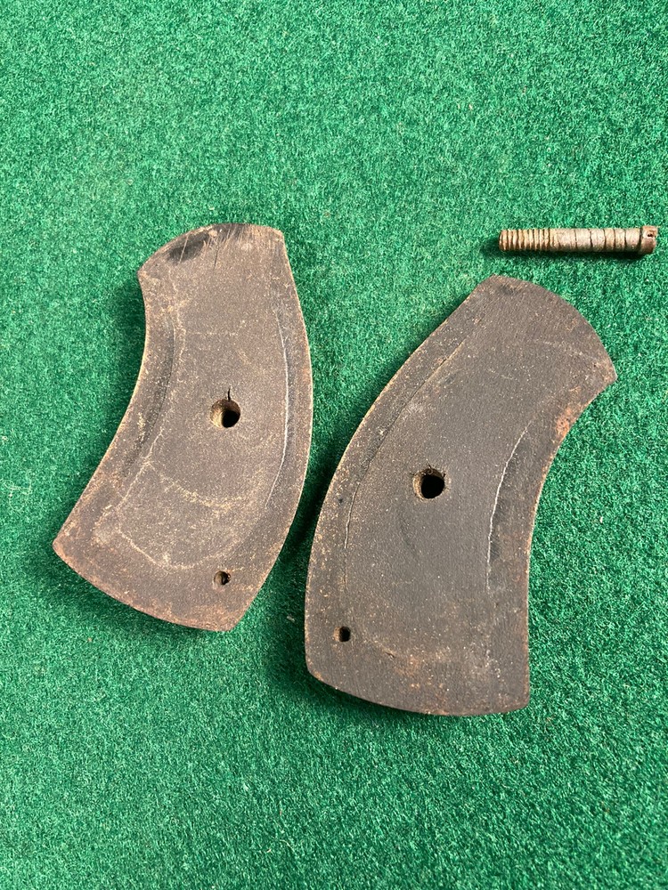 Vintage Small Frame Hard Rubber Pistol Grip Set