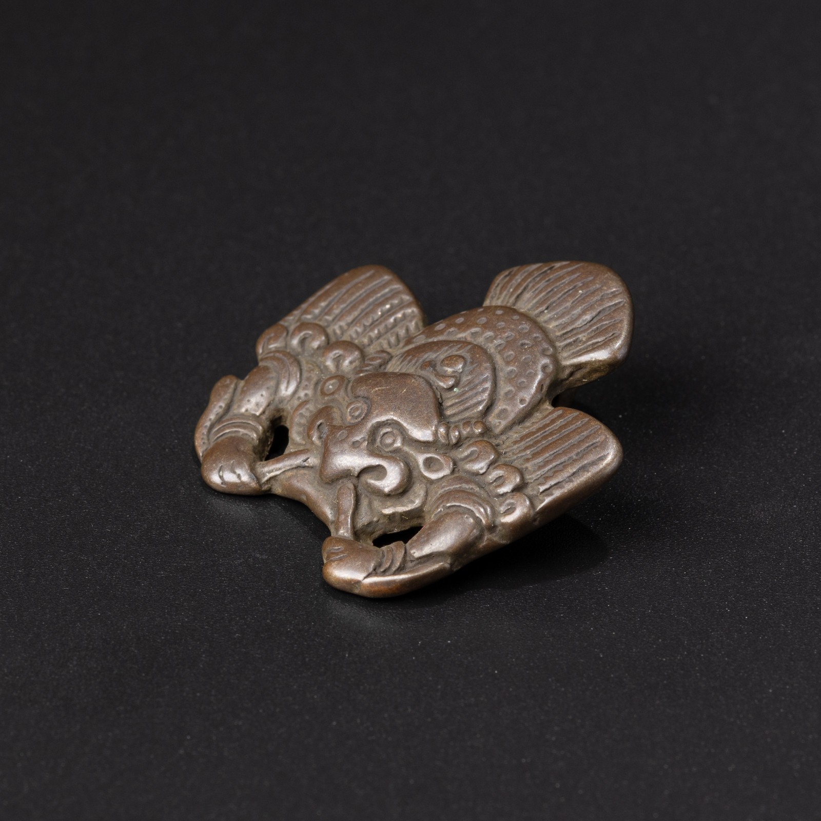 Antique Tibetan Bronze Redpoll Winged Garuda Amulet