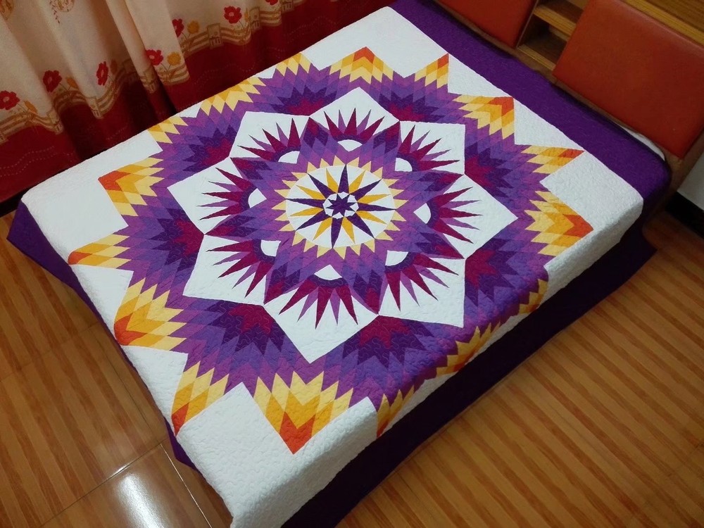 King size  machine pieced and quilted  Patchwork quilt#113