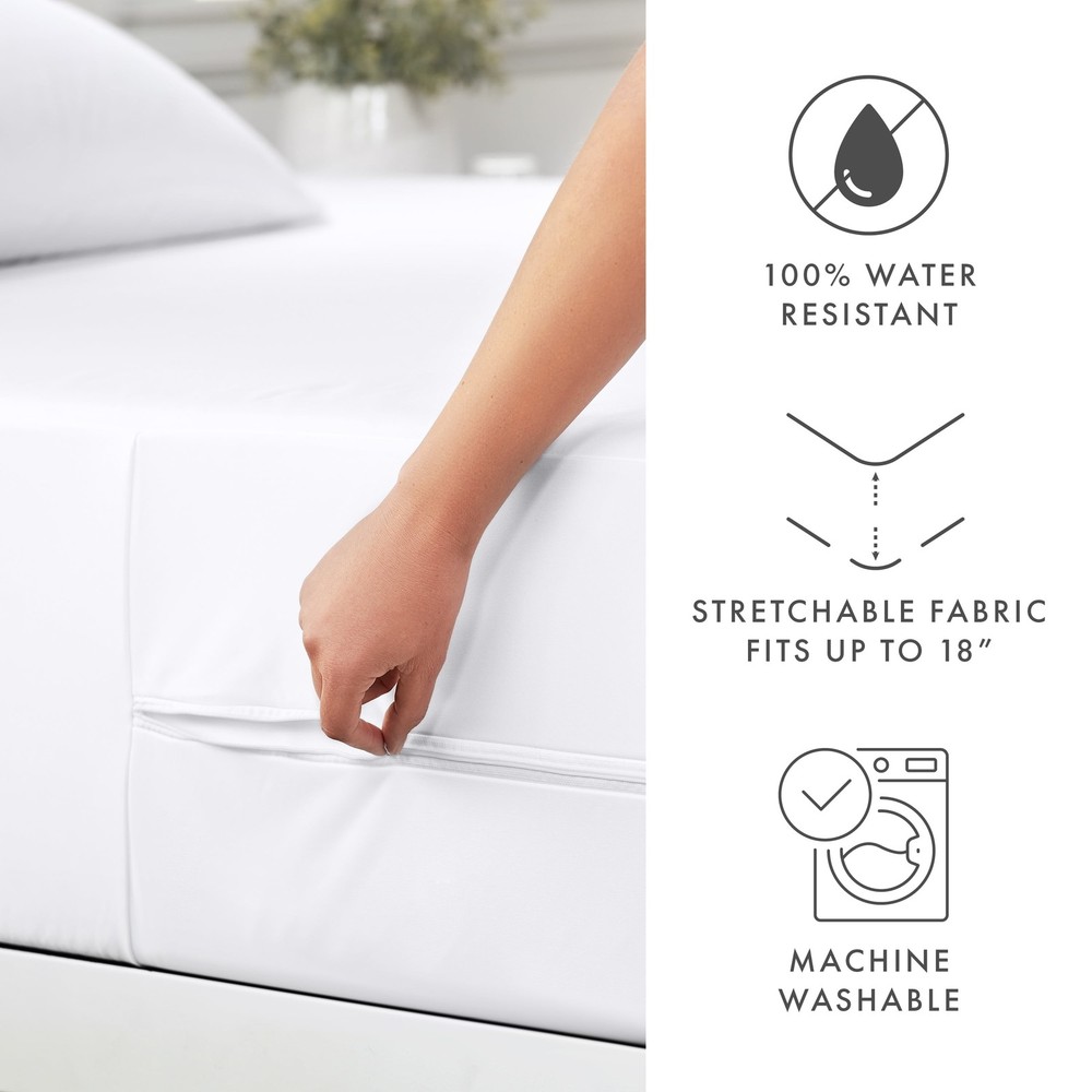Microfiber Bed Bug & Spill Proof Zippered Mattress Protector Full