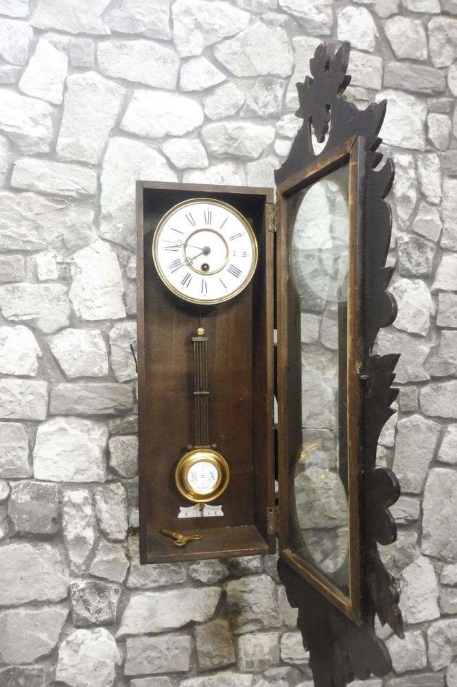 Antique wooden wall clock antique old clock regulator