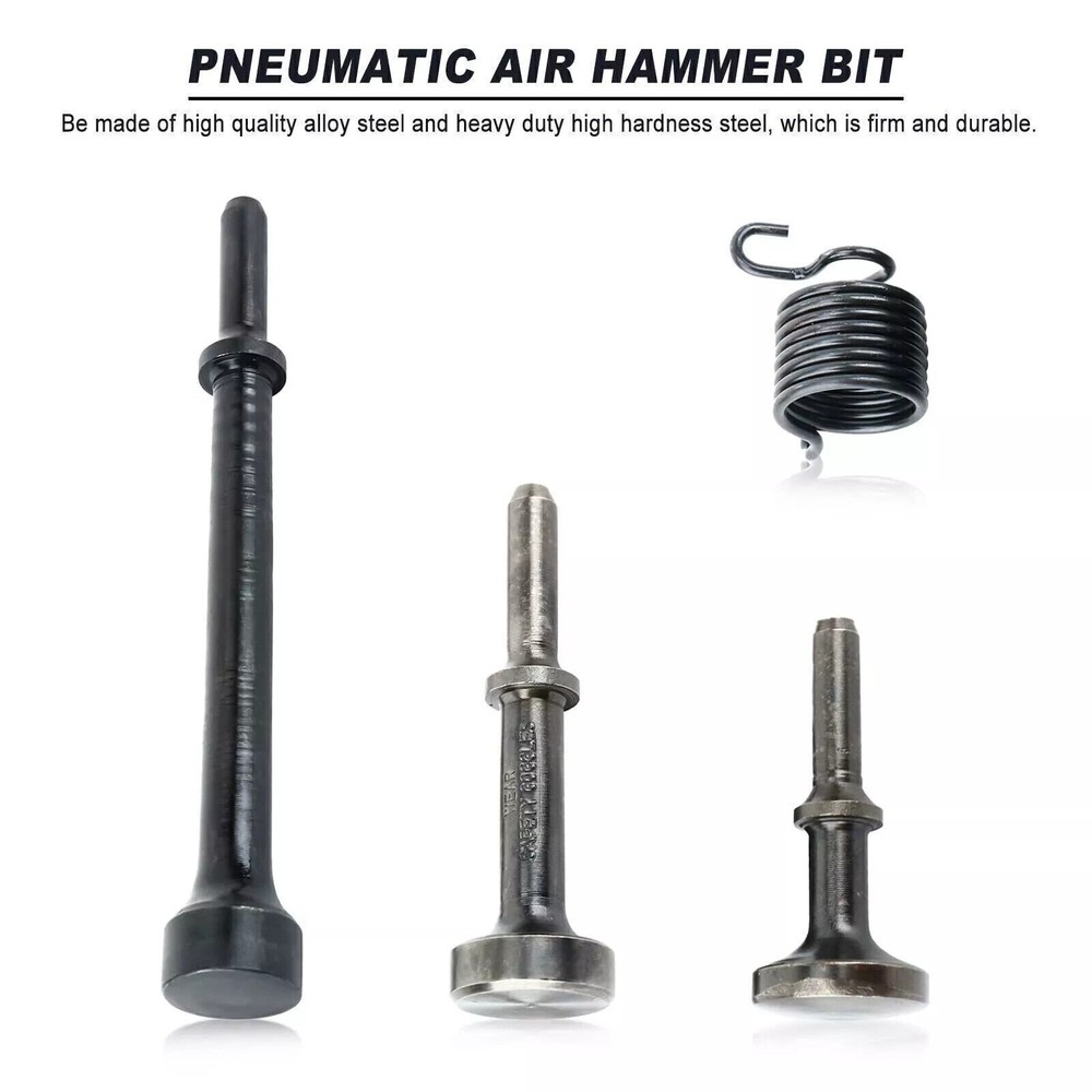 4-Pack Smoothing Pneumatic Air Hammer Bits Air Chisel Bits Tool Set with Spring