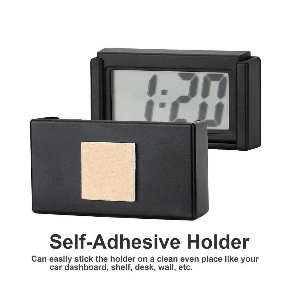 Mini Digital LCD Table Auto Car Dashboard Desk Date Time Calendar Small Clock