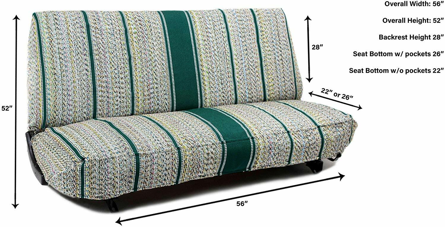Universal Saddleblanket Seat Cover for Truck and Car Bench Seats VARIOUS COLORS