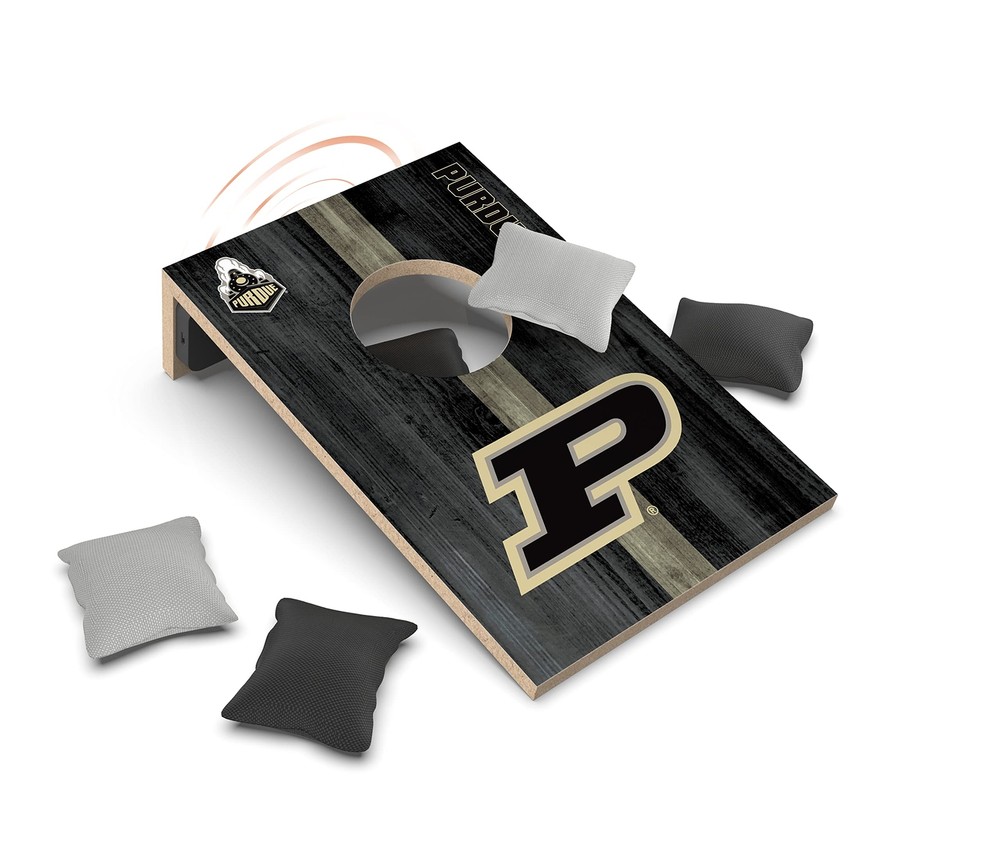 SOAR NCAA Tabletop Cornhole Game and Bluetooth Speaker, Purdue Boilermakers