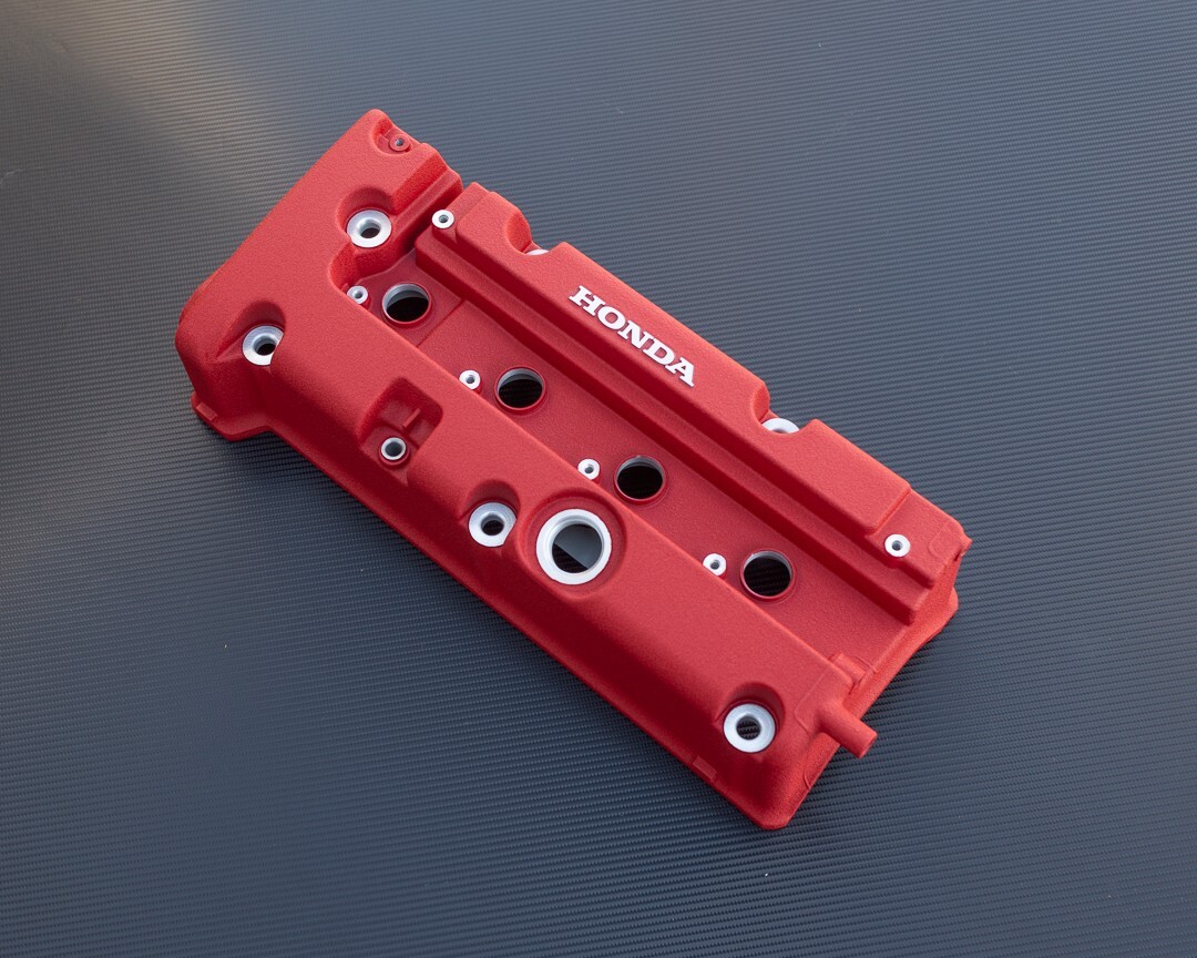 Honda K SERIES K24 K20 type r civic rsx valve cover POWDERCOATED JDM WRINKLE RED