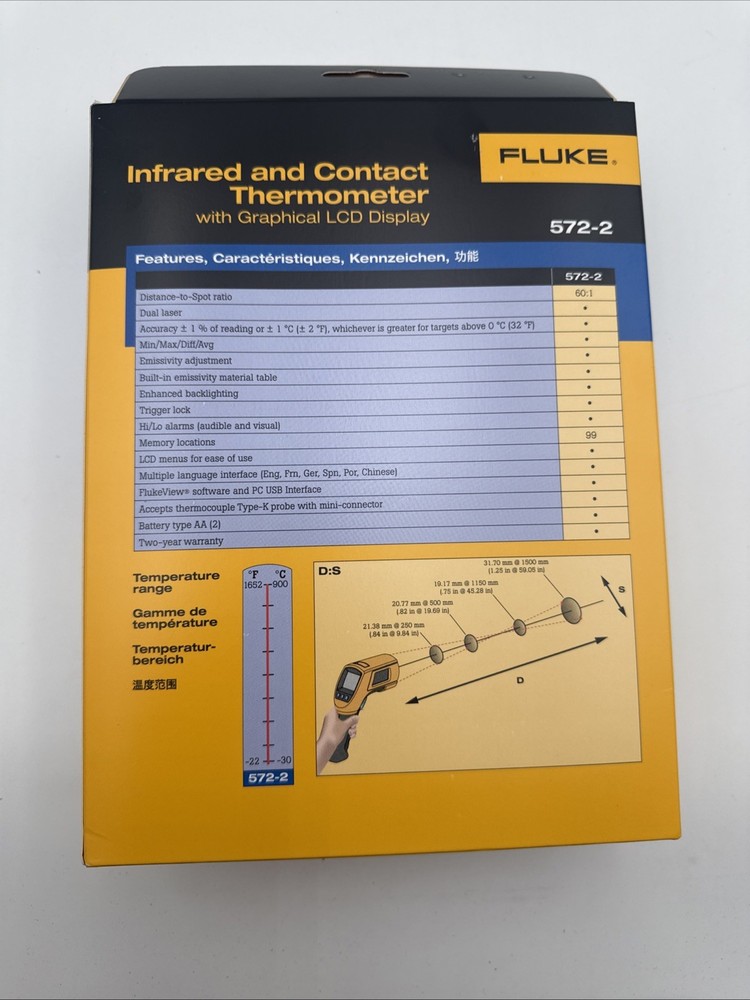Fluke 572-2 High-Temperature Infrared Thermometer