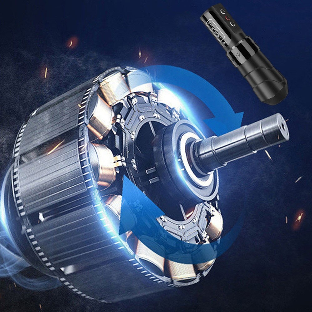 Rotary Tattoo Machine Pen 2000mAh Batter with LED Wireless Display Tattoo Device