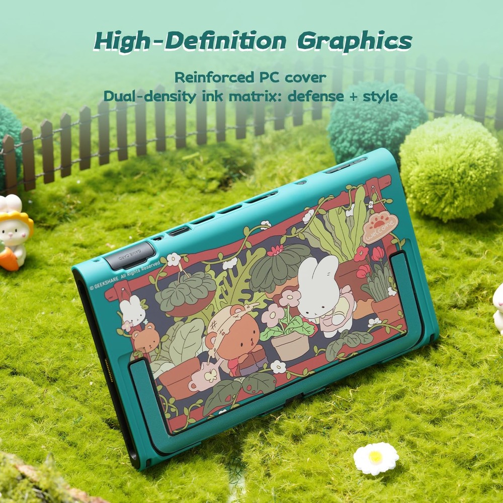 GeekShare Protective Shell Compatible with Switch 2, Kawaii Cartoon Dockable ...