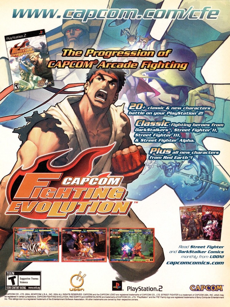 Capcom Fighting Evolution Playstation 2 PS2 Xbox Game Promo Ad Art Print Poster