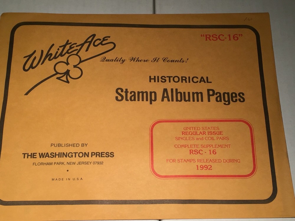 New Package White Ace Pages Regular Issues Complete 1992 RSC-16
