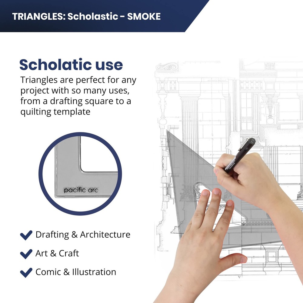 Pacific Arc's Scholastic Triangle - 4 inch - Tools & Home Improvement