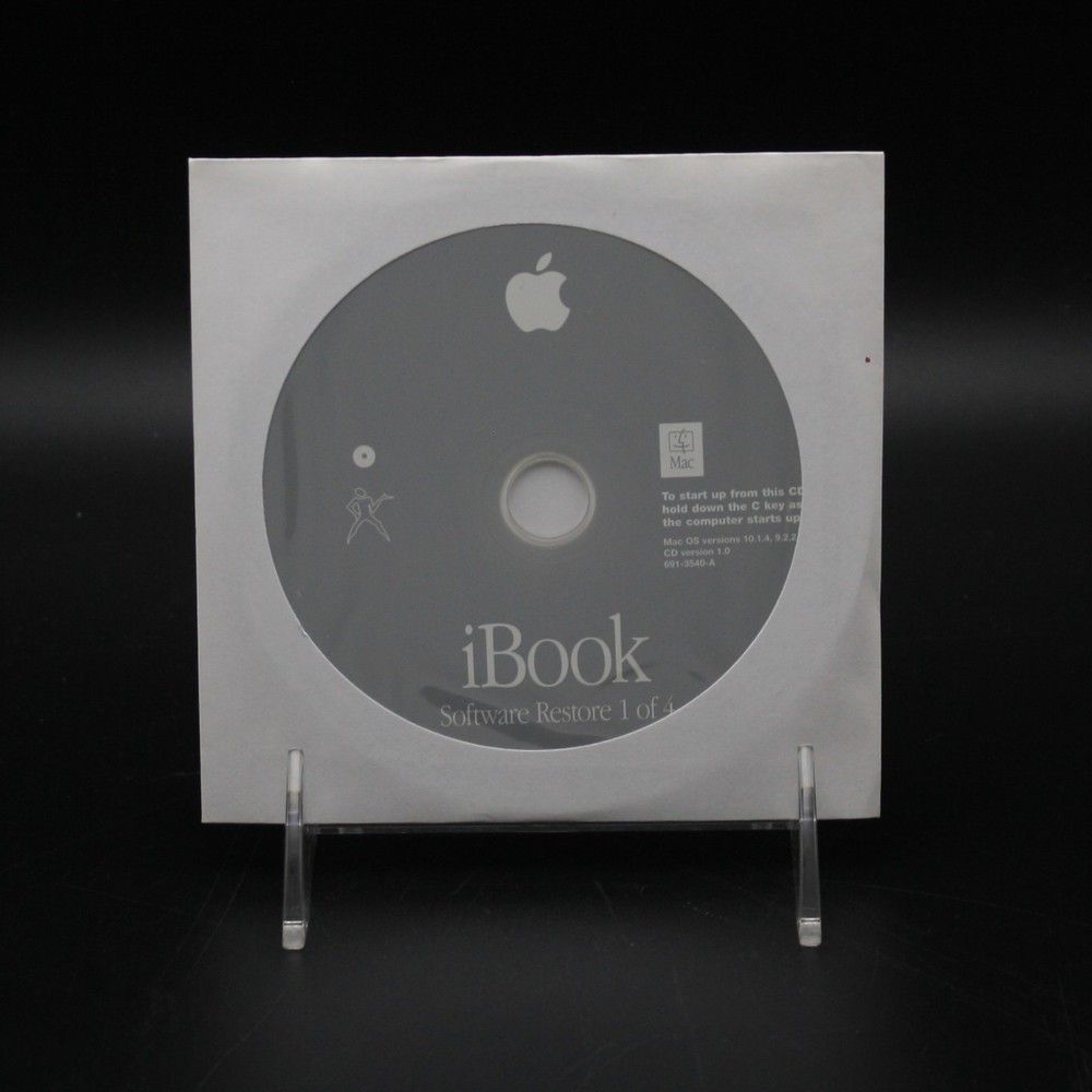 iBook Mac OS 9 & X 10.1.4 Install 2002 Disc 1, 2 ,3, 4 Plus Software