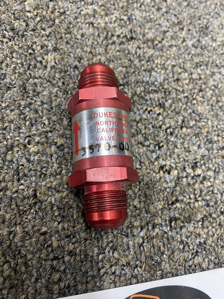 DUKES 3570-00-3 FUEL SYSTEM CHECK VALVE