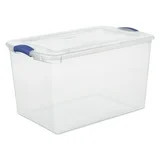 Sterilite Large Storage Bin Clear Plastic Container Latch Lid
