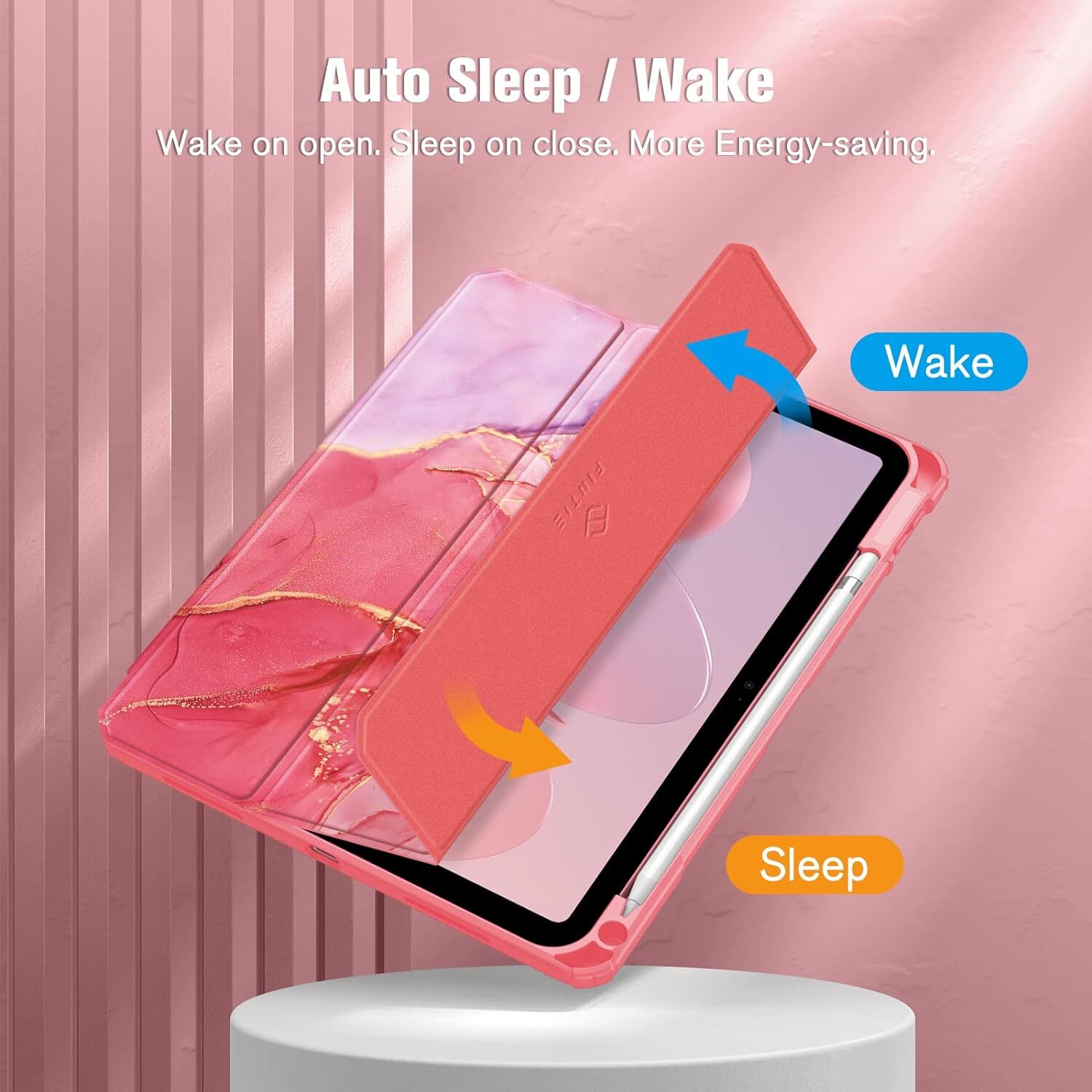 Slim Case for iPad 10th Gen (2022) Clear Back Shell Shockproof Smart Stand Cover