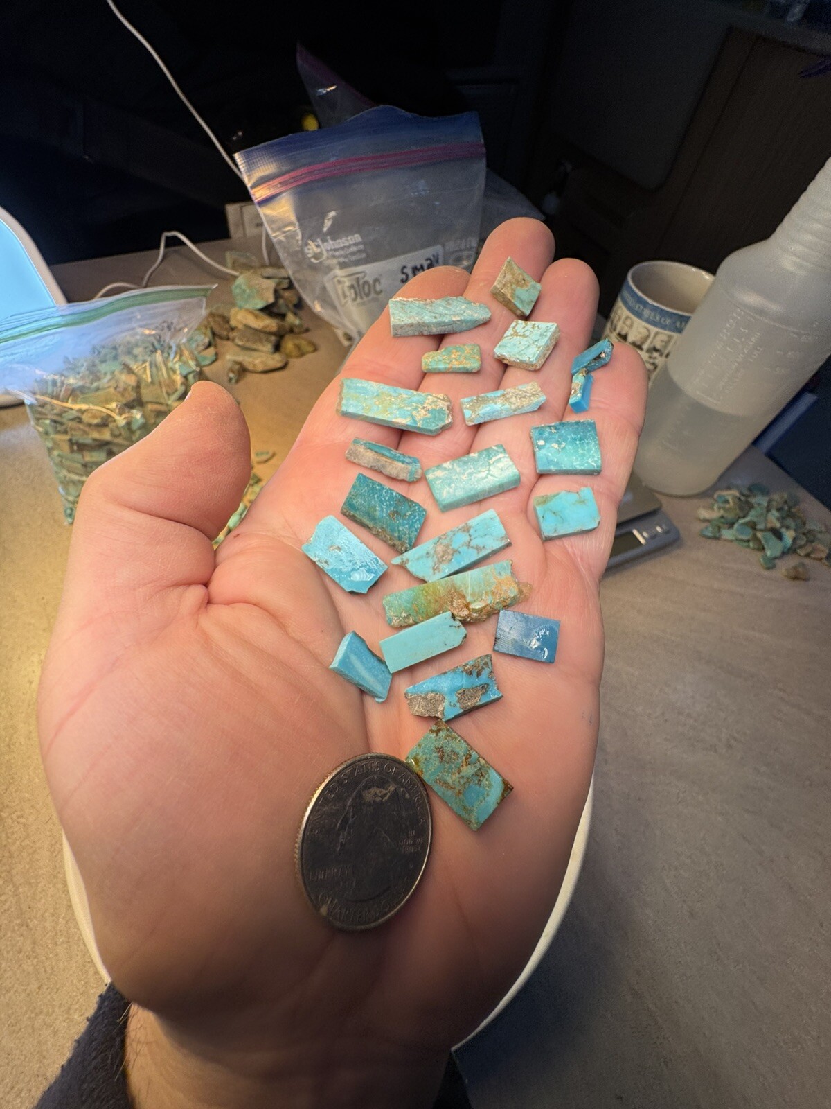 !118g Bell Trading Post Turquoise! SLASHED! Squared Up Corinthian Slabs!