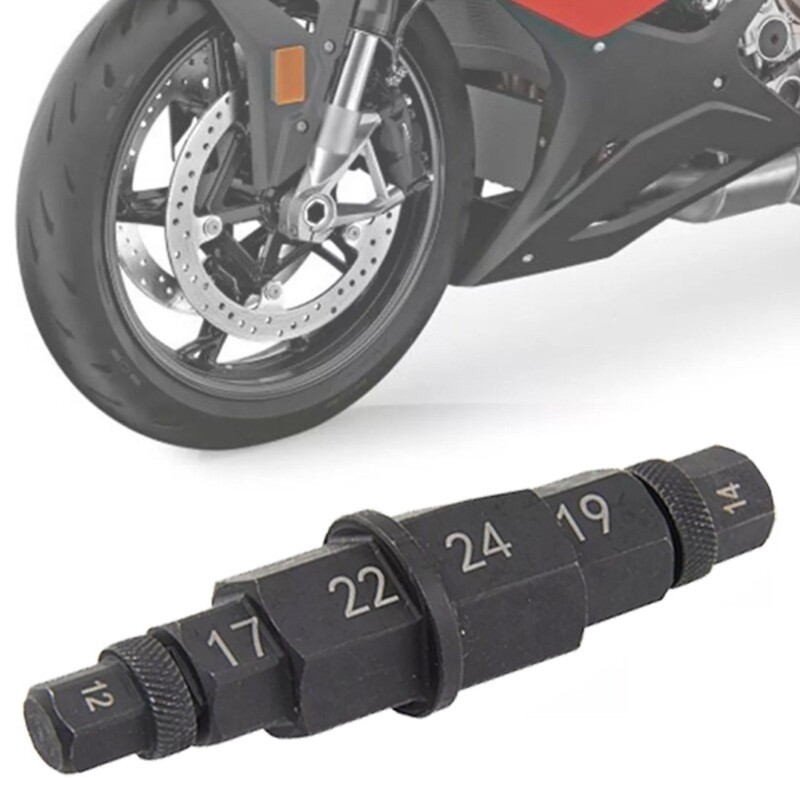 6 Sizes for Tire Removal Hex Axle Socket Adapter Tool for Motorcycle Front Wheel