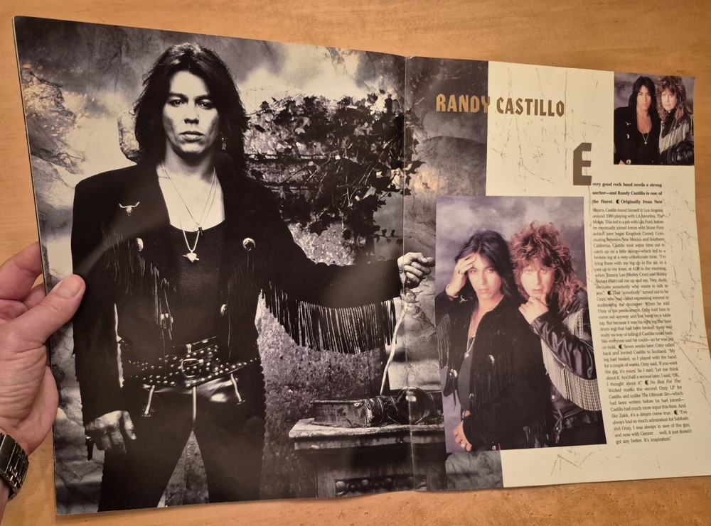 Ozzy Osbourne No Rest For The Wicked Vintage Tour Program