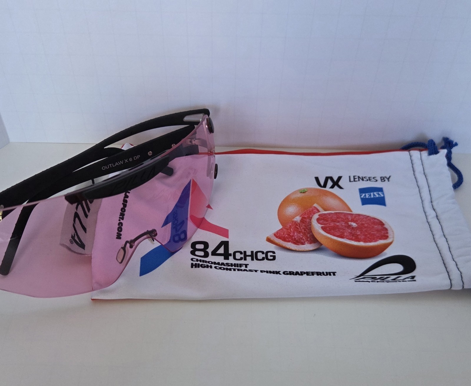 Pilla Outlaw X6 Safety Glasses Set, Interchangeable Lenses, Pink/Yellow/Blue